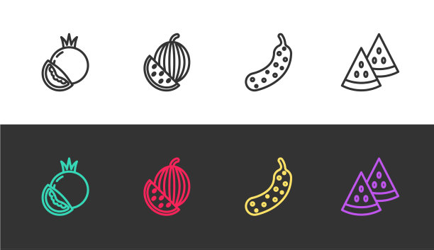 放好番茄、西瓜、新鲜黄瓜等图片下载