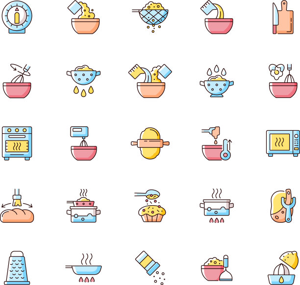 烹饪说明RGB颜色图标设置图片下载