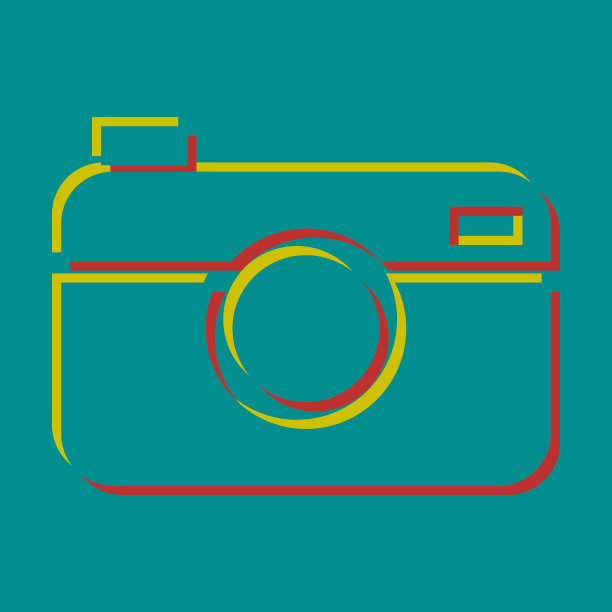 数码相机标识伪3d浮雕图标图片下载