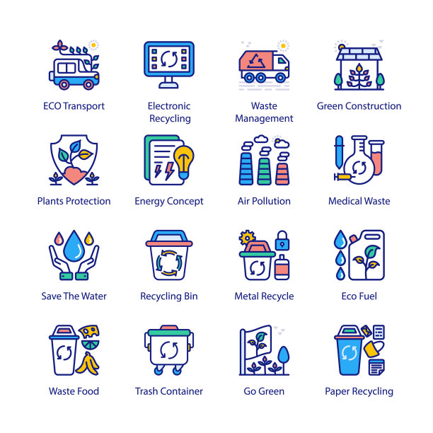 生态和生物技术充满图标-抚摸图片下载