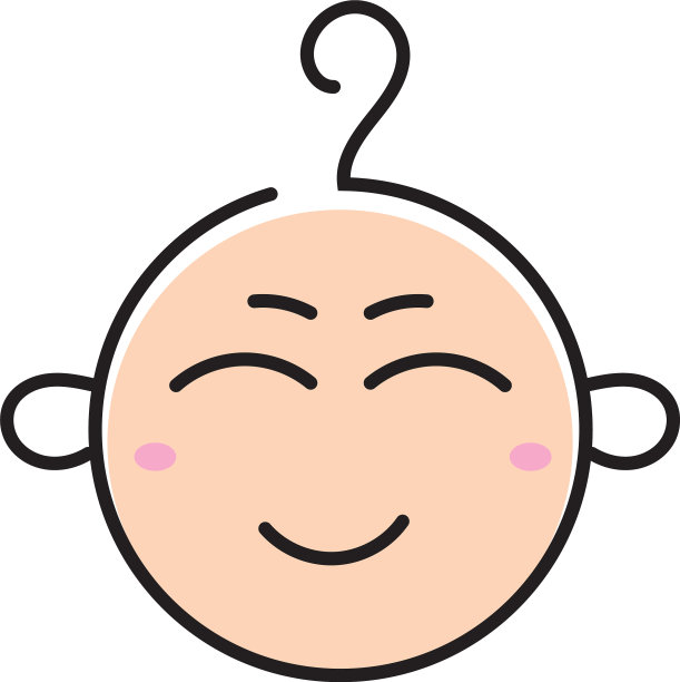 可爱的婴儿标志图标设计图片下载