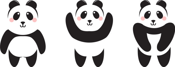 熊猫图标模板图片下载