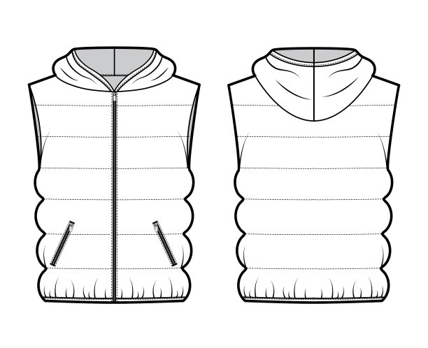 连帽羽绒服背心，羽绒服背心图片下载