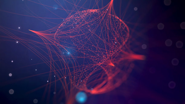 大数据HUD线框壁纸与霓虹灯点和线。可视化数据信息图设计和信息分析。图片下载