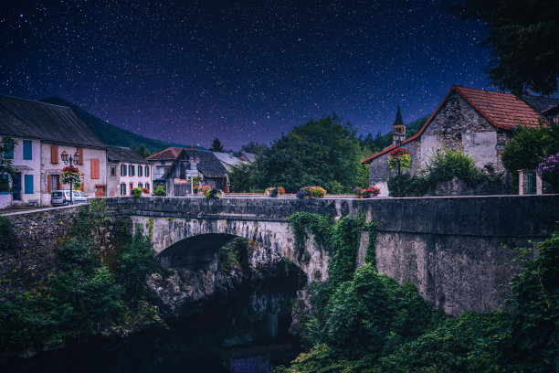 法国西南部的穆里斯村图片下载