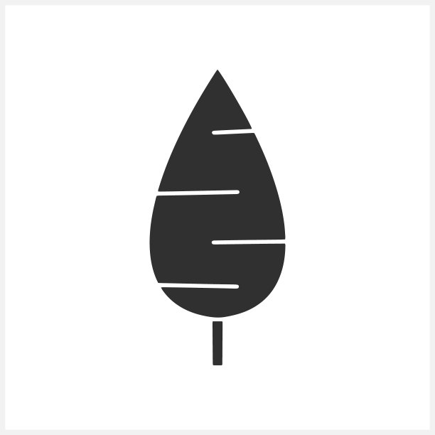 树剪纸艺术孤立。模板图标。矢量插图。每股收益10图片下载