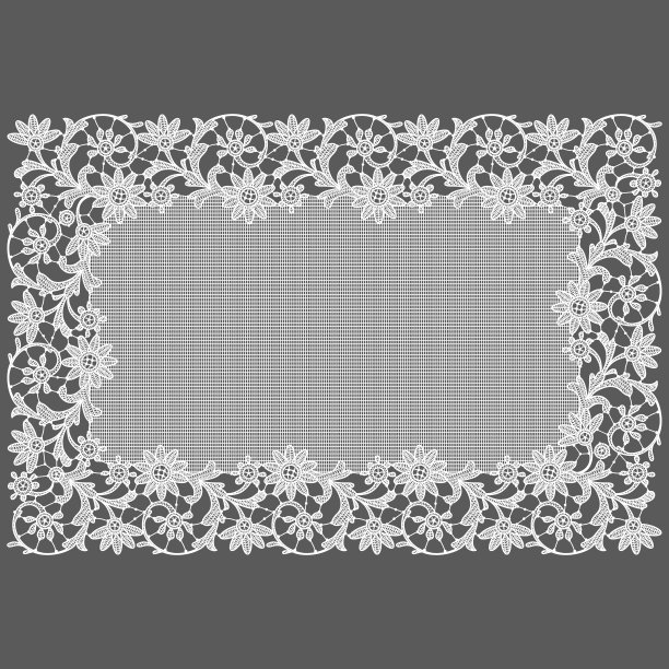 白色花边剪纸艺术图片下载