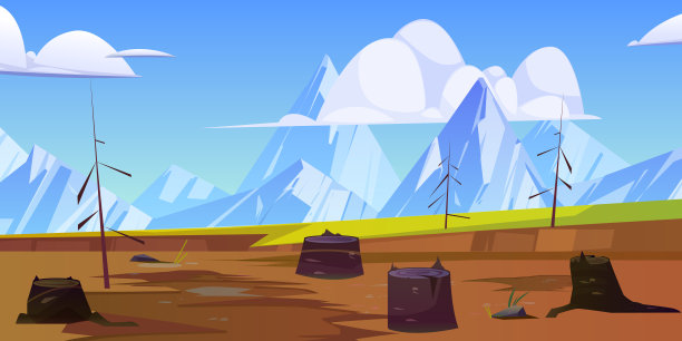 砍伐森林，自然灾害，砍伐森林图片下载