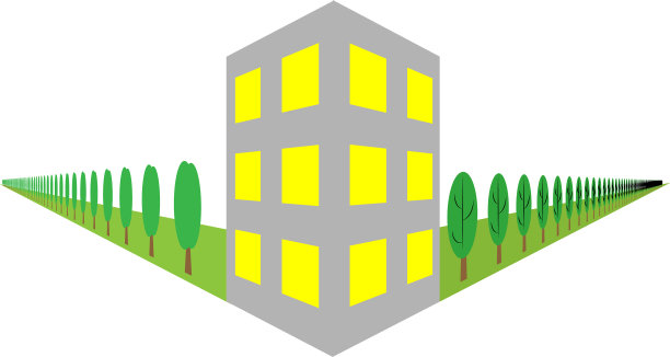 建筑物和树木图片下载