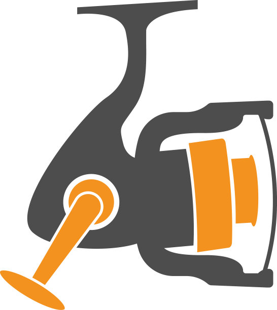 钓鱼卷轴图标设计模板隔离图片下载