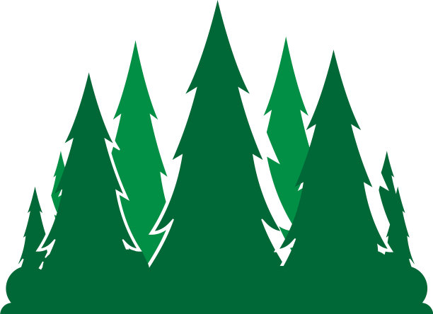 森林图标设计模板隔离图片下载