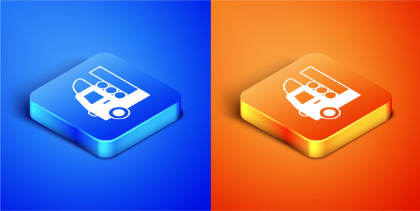 等距油箱的车辆图标隔离图片下载