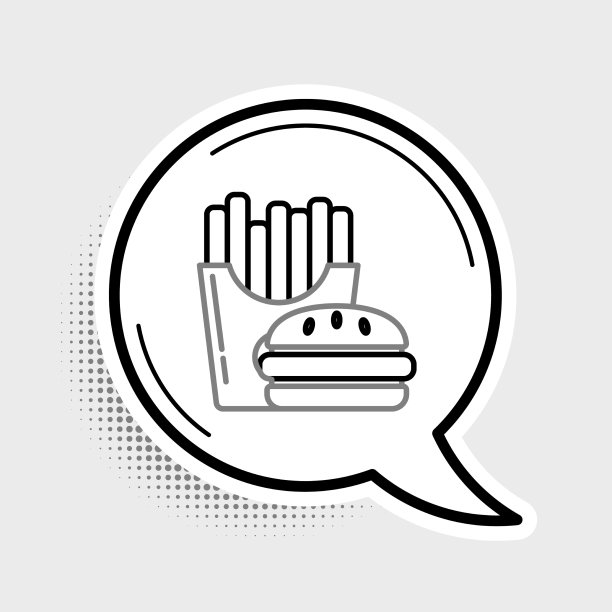 把汉堡和薯条装在纸盒里图片下载