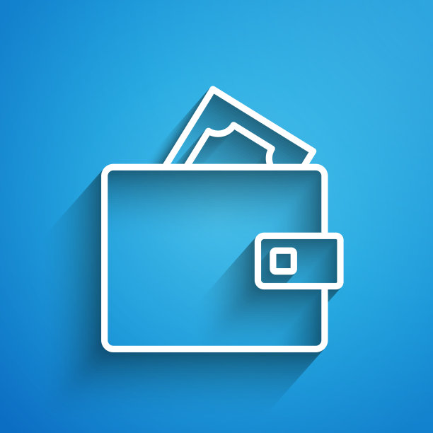 白线钱包与成堆的纸币现金图片下载