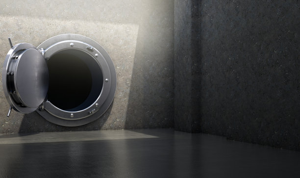 混凝土房间里的银行金库图片下载