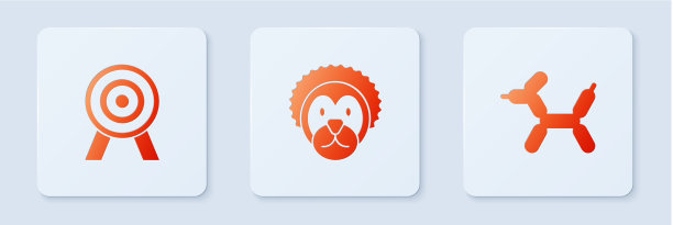 设置野狮目标和气球狗白色图片下载