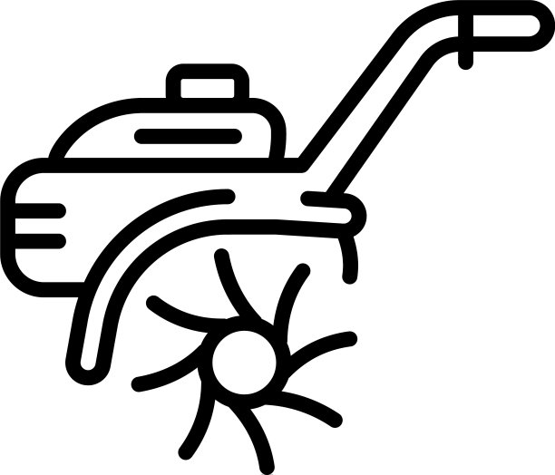 尾随拖拉机图标轮廓风格图片下载