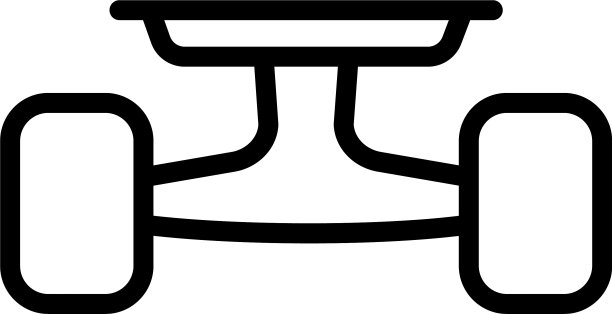 滑板后轮图标轮廓样式图片下载