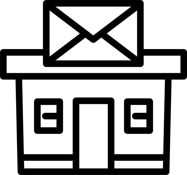 后建筑图标轮廓风格图片下载