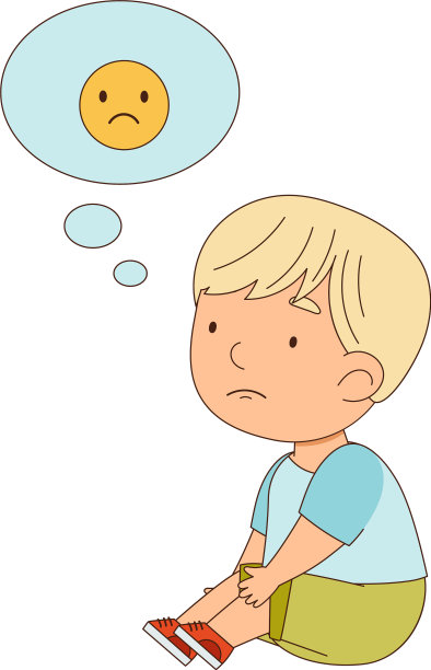 金发小男孩坐在地板上用表情符号图片下载