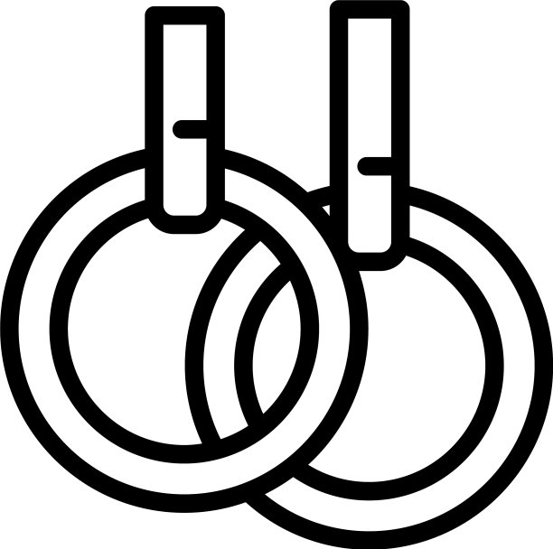 体操吊环图标轮廓样式图片下载