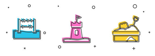 设置算盘沙塔和沙盒与沙图标图片下载