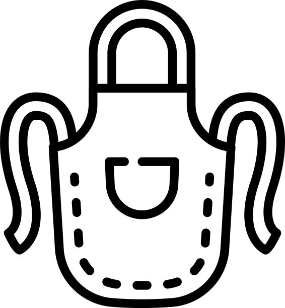 花园围裙图标轮廓风格图片下载