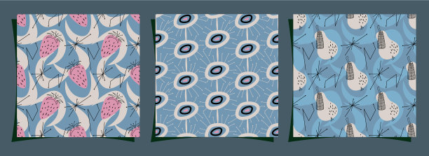 本世纪中叶设置几何无缝图案图片下载