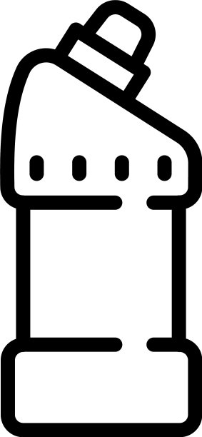 马桶清洁剂瓶子图标轮廓风格图片下载