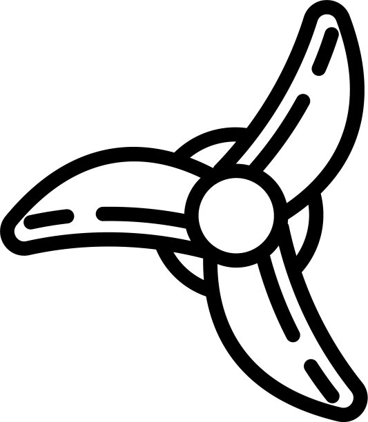 船扇图标轮廓风格图片下载