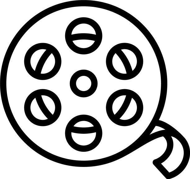 电影胶片图标轮廓风格图片下载