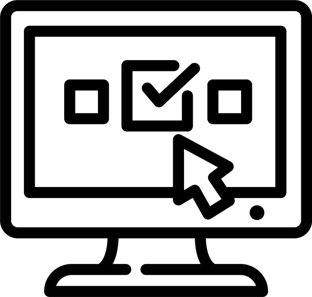 调查在线投票图标大纲风格图片下载