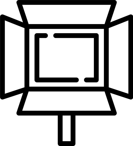 照相馆灯光图标轮廓风格图片下载