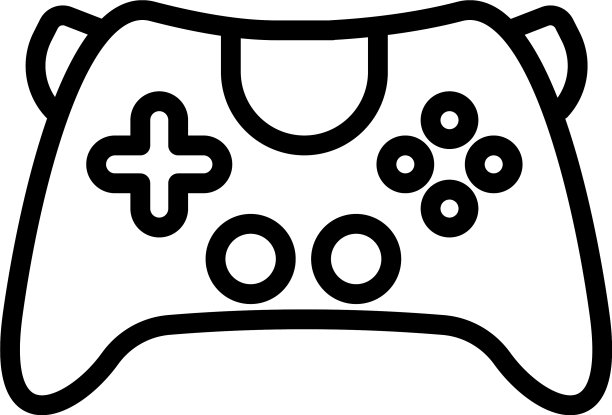 鼠标操纵杆图标轮廓风格图片下载