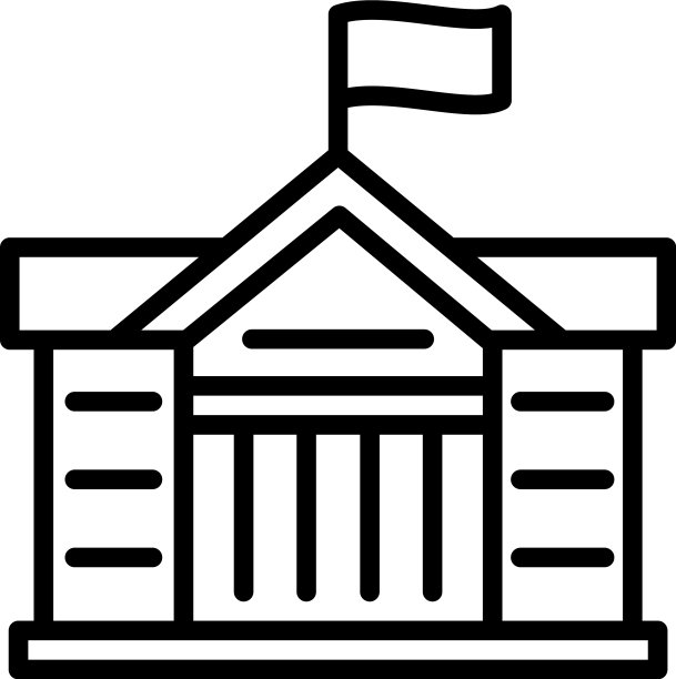 法院旗图标轮廓风格图片下载