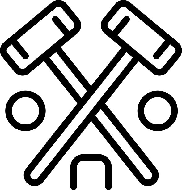 槌球图标轮廓样式图片下载