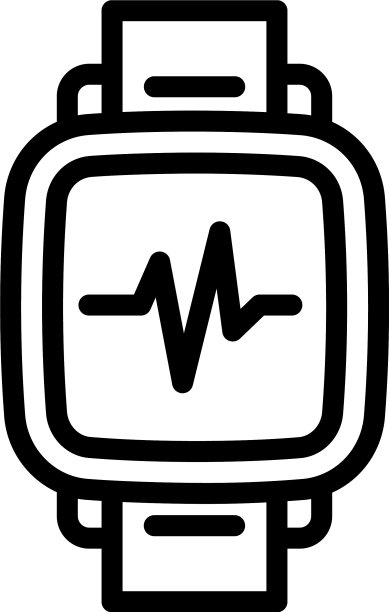 健身智能手表图标轮廓风格图片下载