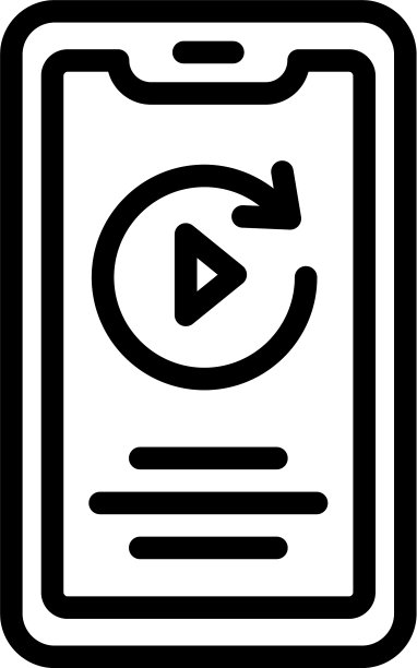 手机音乐播放器APP图标线稿风格图片下载