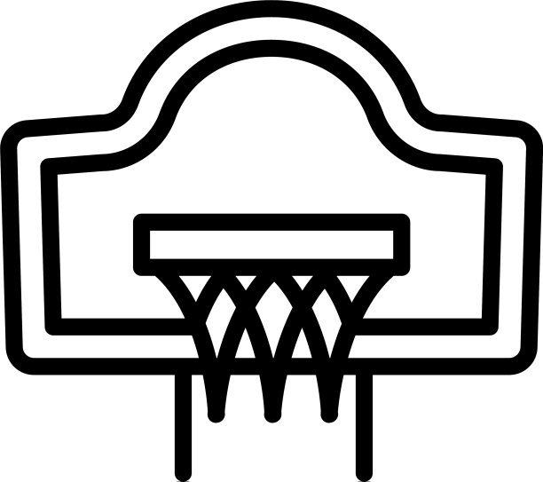 篮球家篮图标轮廓风格图片下载