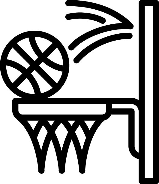 篮球投掷图标轮廓样式图片下载