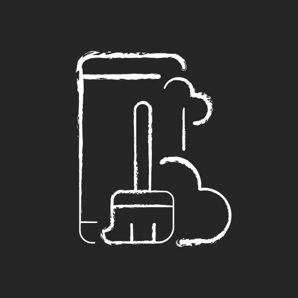 灰尘和灰尘里面的手机粉笔白色图标图片下载