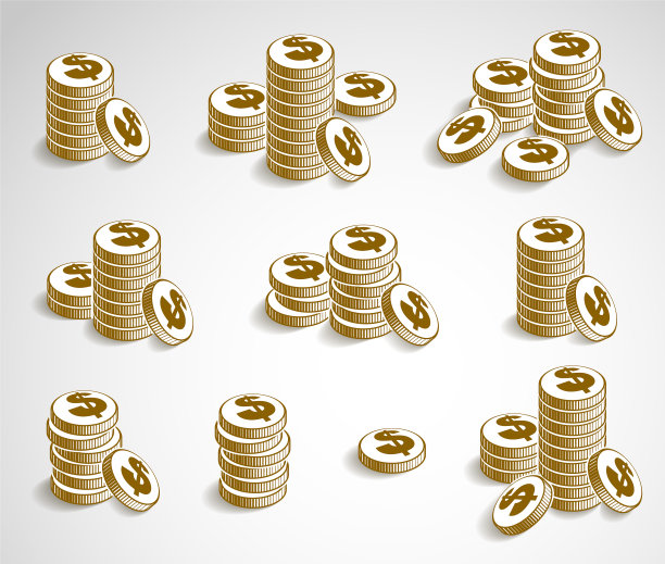 硬币堆现金或赌场筹码静物图片下载