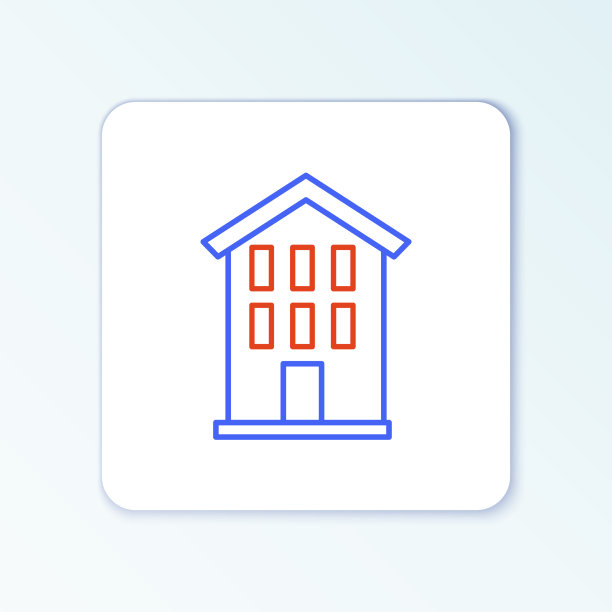 线房子图标孤立在白色背景上的家图片下载