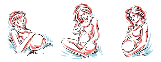 怀孕和母性主题设置孕妇图片下载