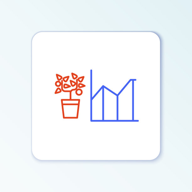 线花统计图标隔离在白色图片下载