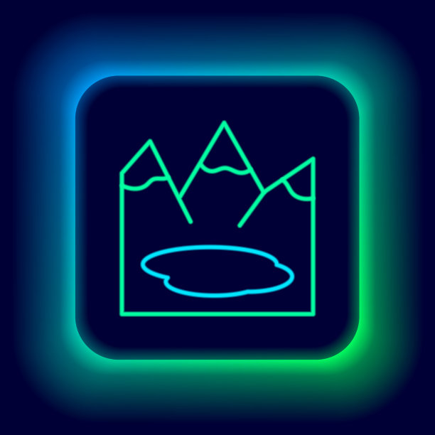 闪烁的霓虹灯衬着加拿大的风景图片下载