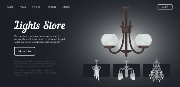 灯光商店与灯具和枝形吊灯图片下载