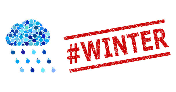 刮花标签冬季邮票模仿和雨图片下载