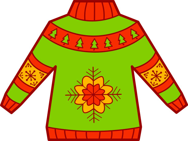 圣诞卡通剪辑艺术毛衣剪贴画图片下载