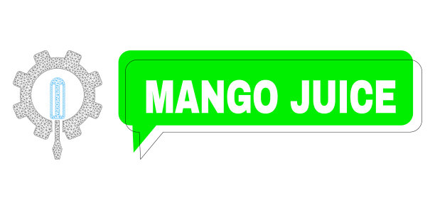 错位的芒果汁绿色聊天框和网图片下载